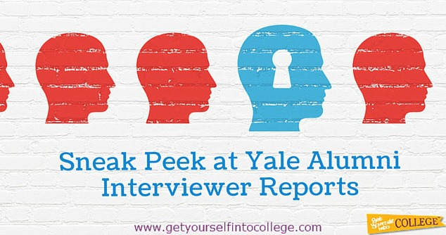 Sneak Peek at Yale Alumni Interviewer Reports